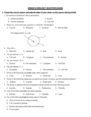 GRADE 8 BIOLOGY QUESTION BANK.pdf